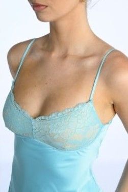 Astrid Lace Bustier Back Detail Satin Maxi Dress Sky Blue