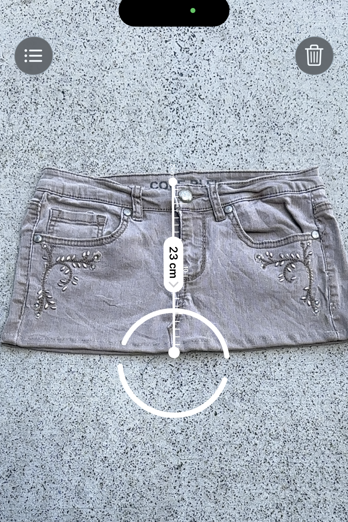 Vintage Code Bleu Floral Denim Mini Skirt Taupe-Grey