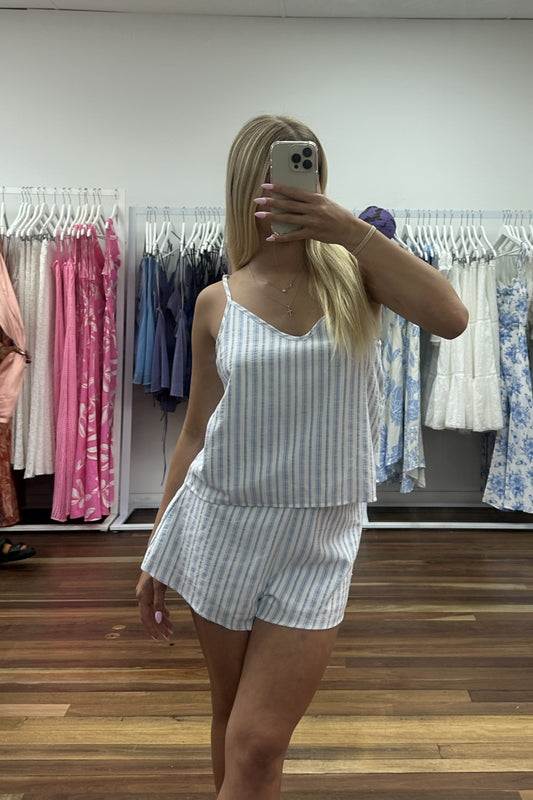 Belle Cami Stripe Blue