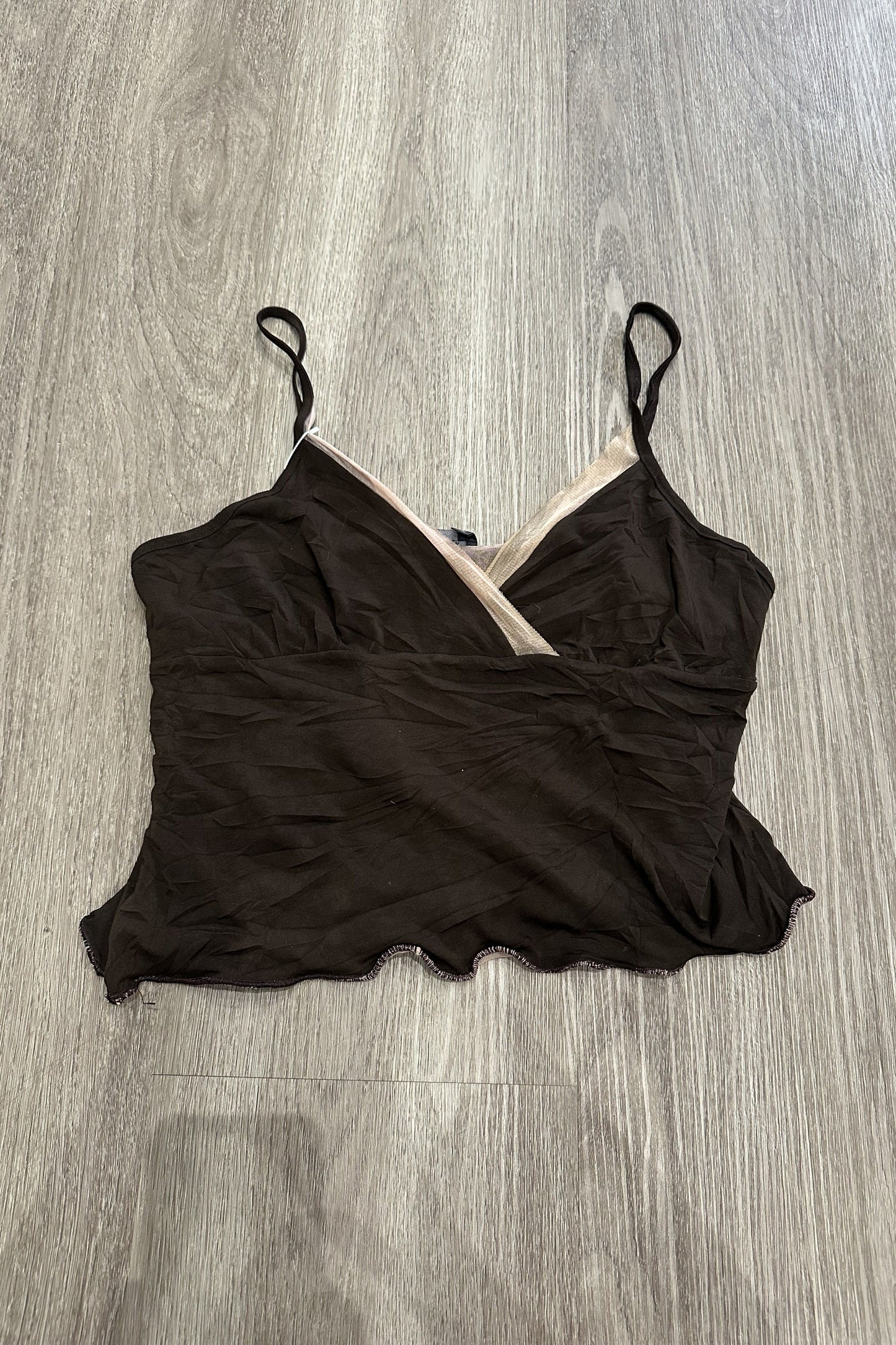 Vintage Crop with Long Sleeve Cover Brown