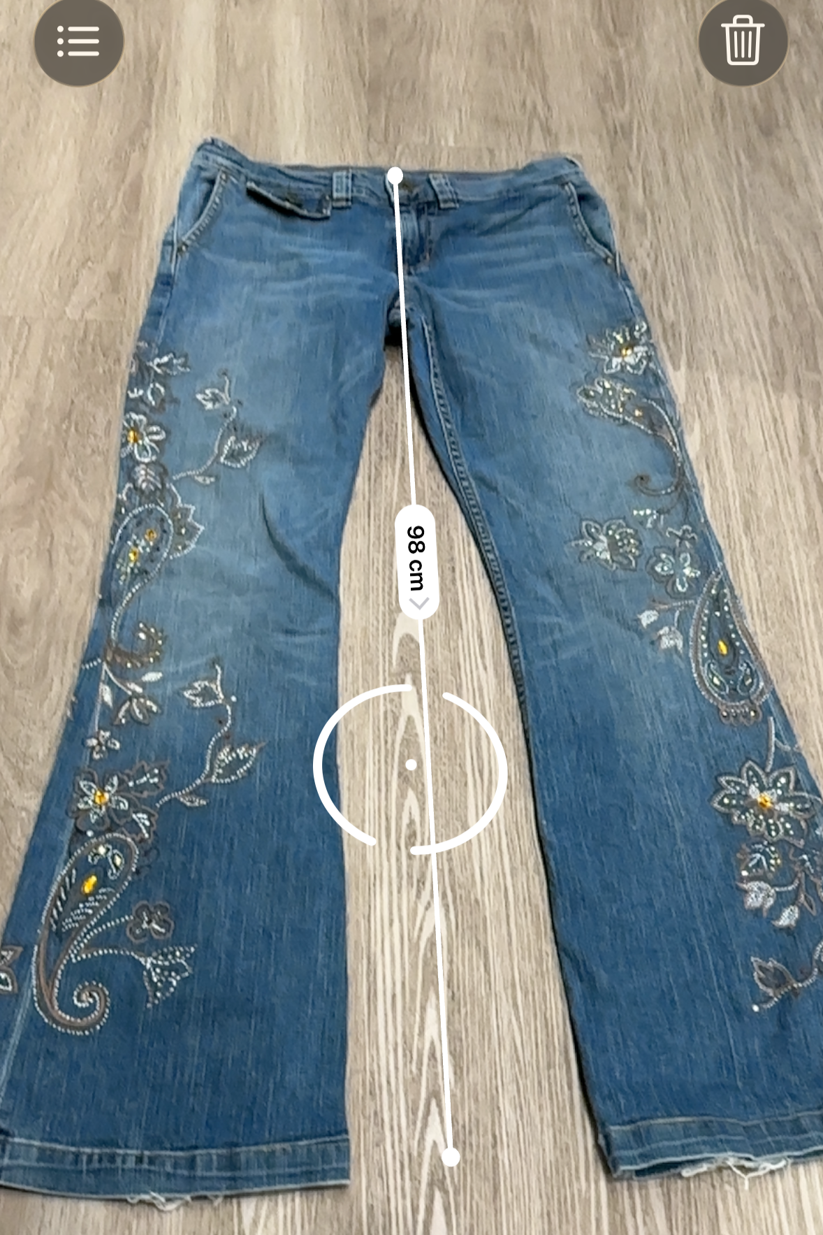 Vintage Embroidered Low Rise Bootcut X2 Floral Gem Jeans