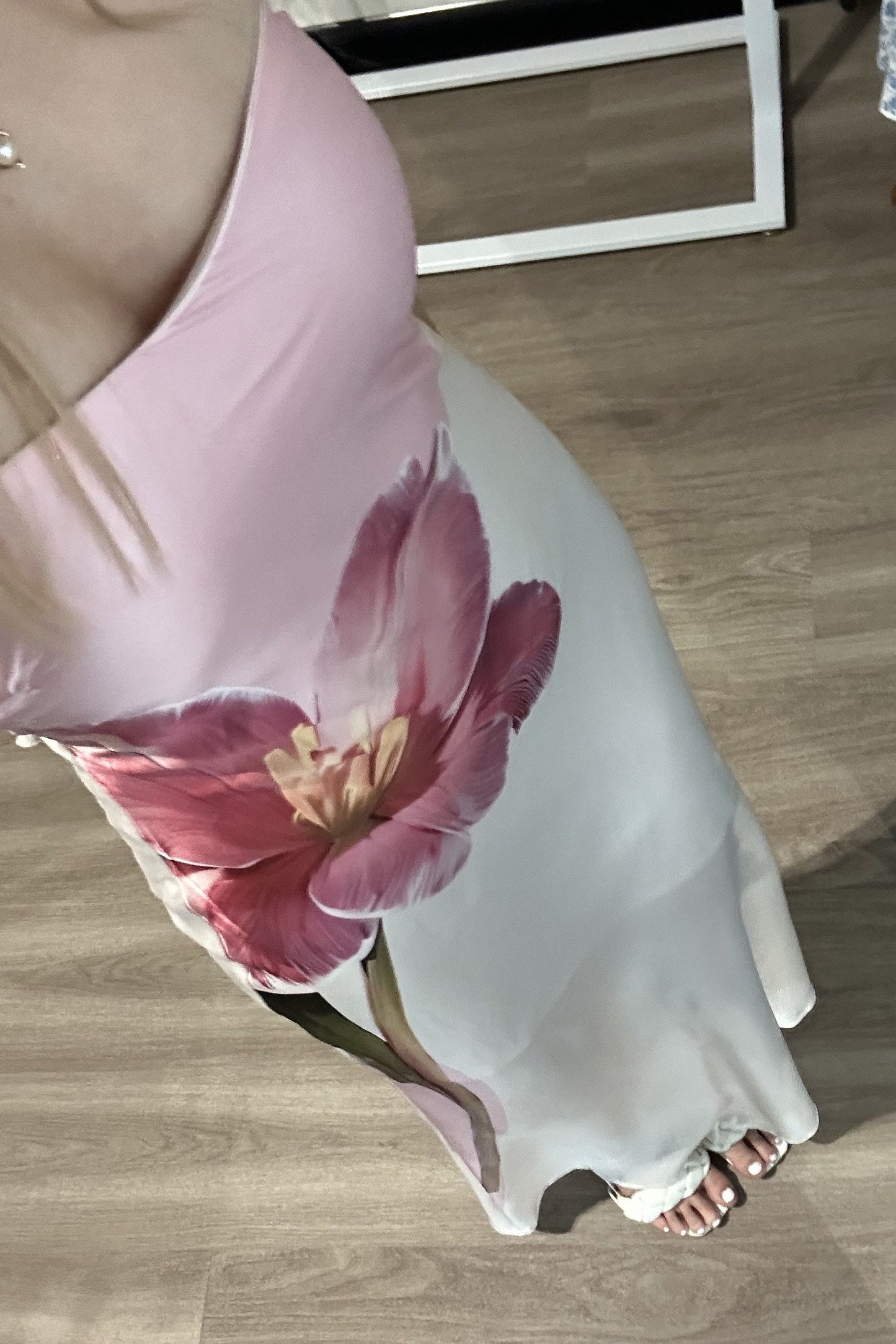 Hibiscus Strapless Maxi Dress