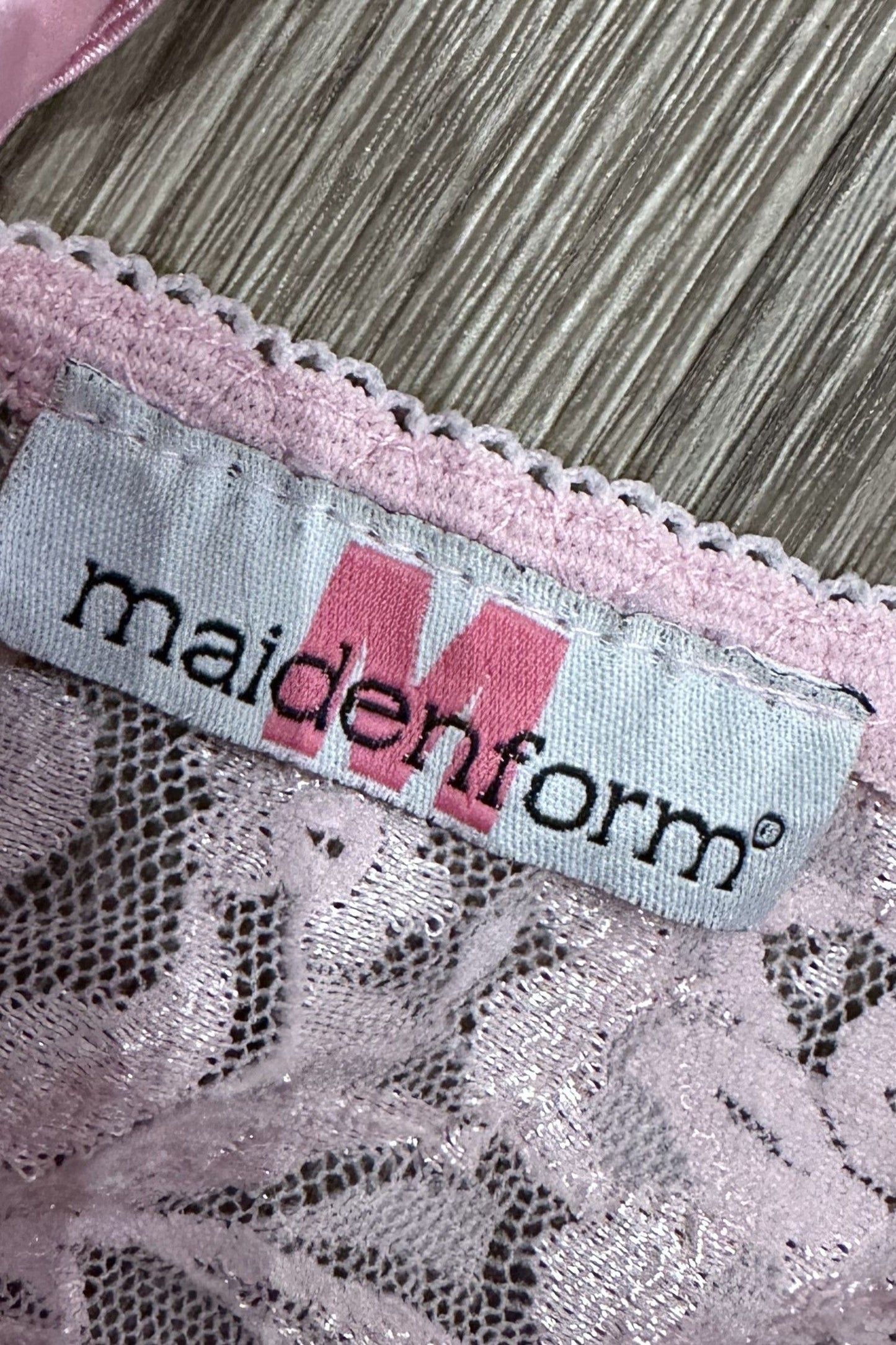Vintage Maidenform Lace Cami Top Pink