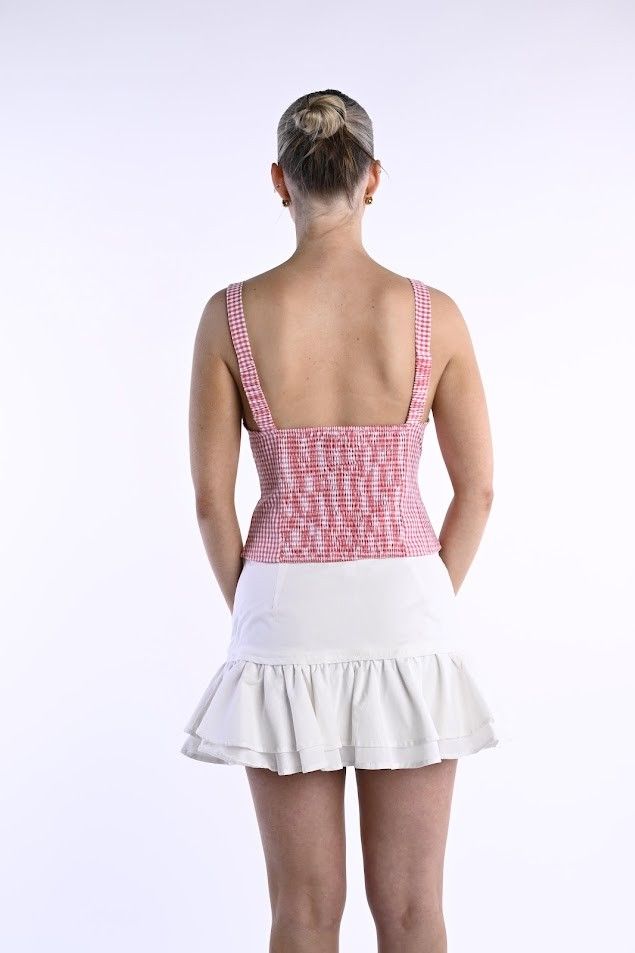 Manhi Gingham Top Red