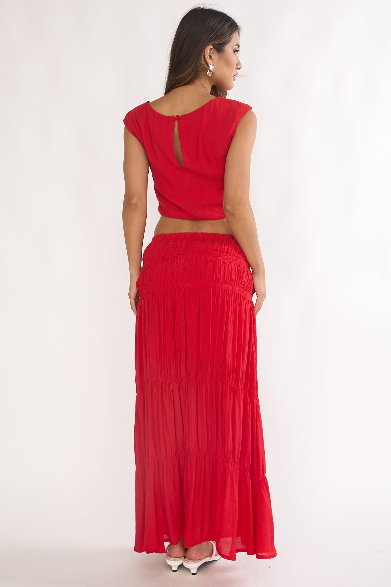 Maren Maxi Skirt Red