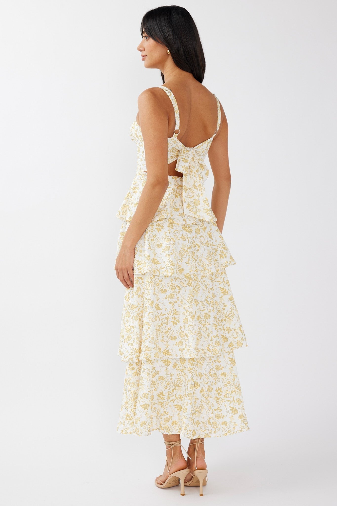 Rachelle Tiered Maxi Floral Yellow