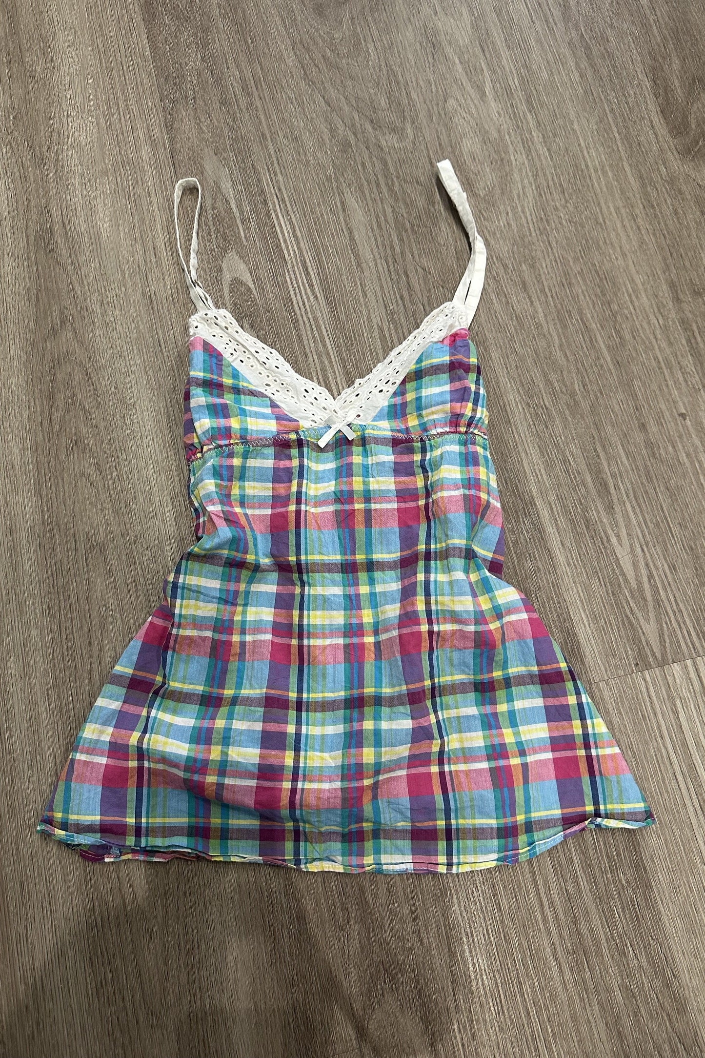 Vintage top checkered rainbow #1