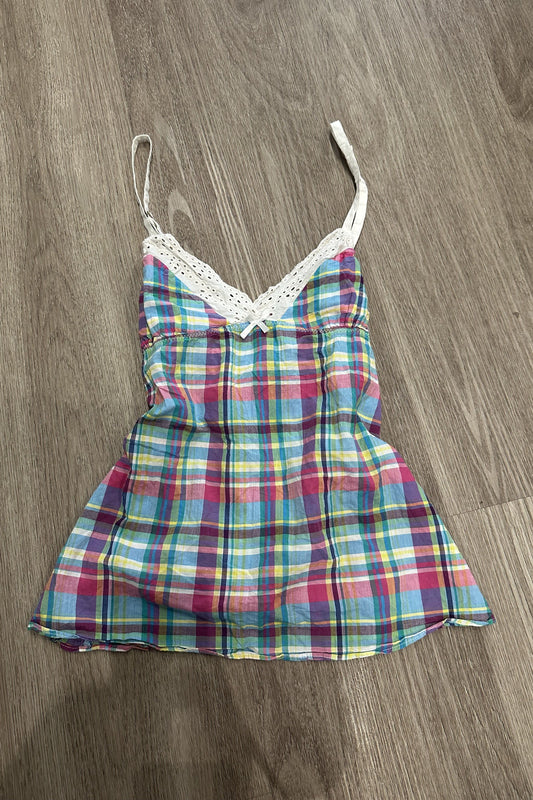 Vintage top checkered rainbow #1