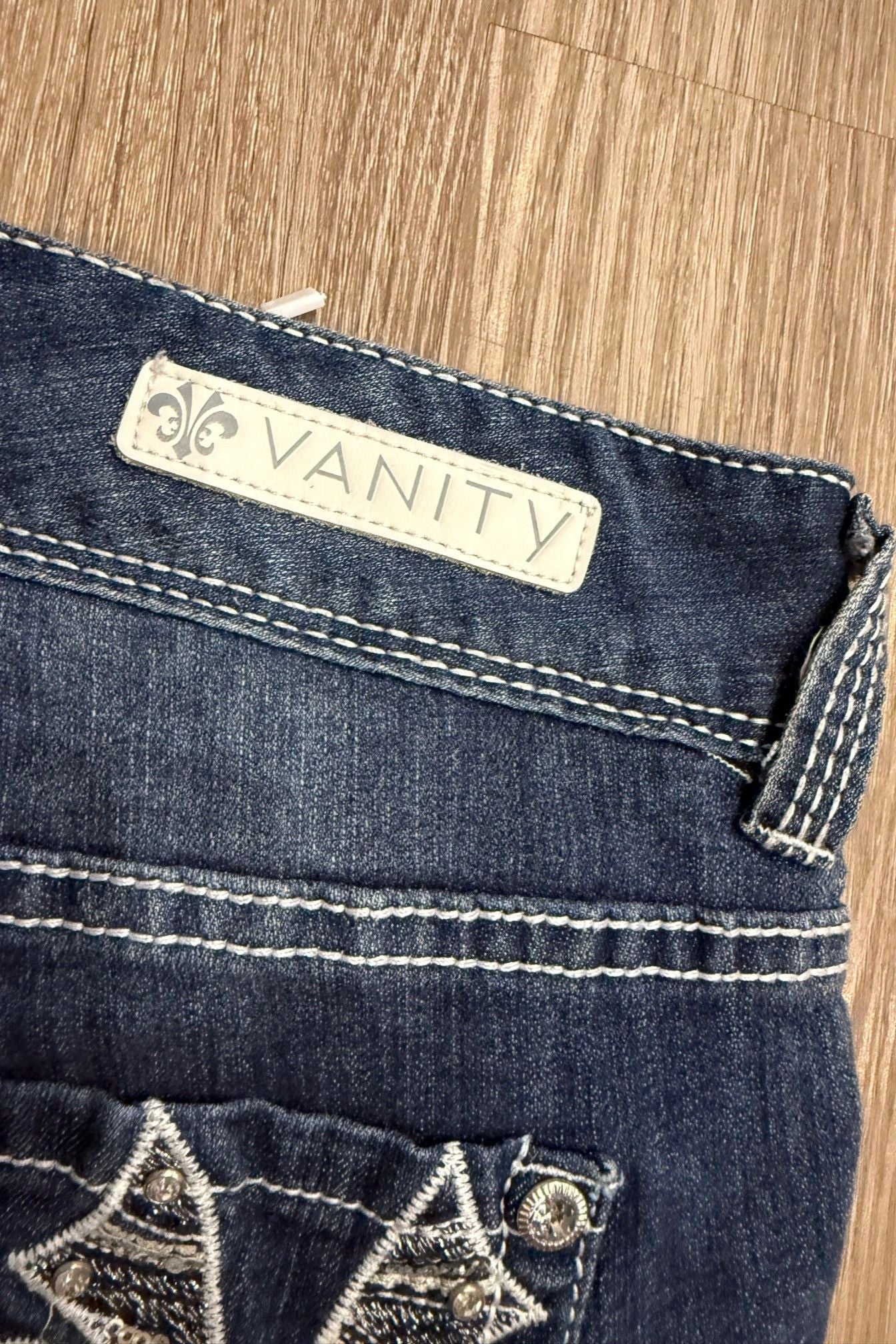 Vintage denim mini skirt Premium VANITY Collection #4