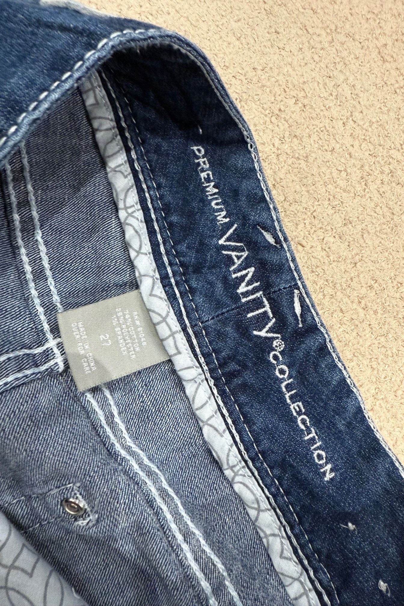 Vintage denim mini skirt Premium VANITY Collection #4