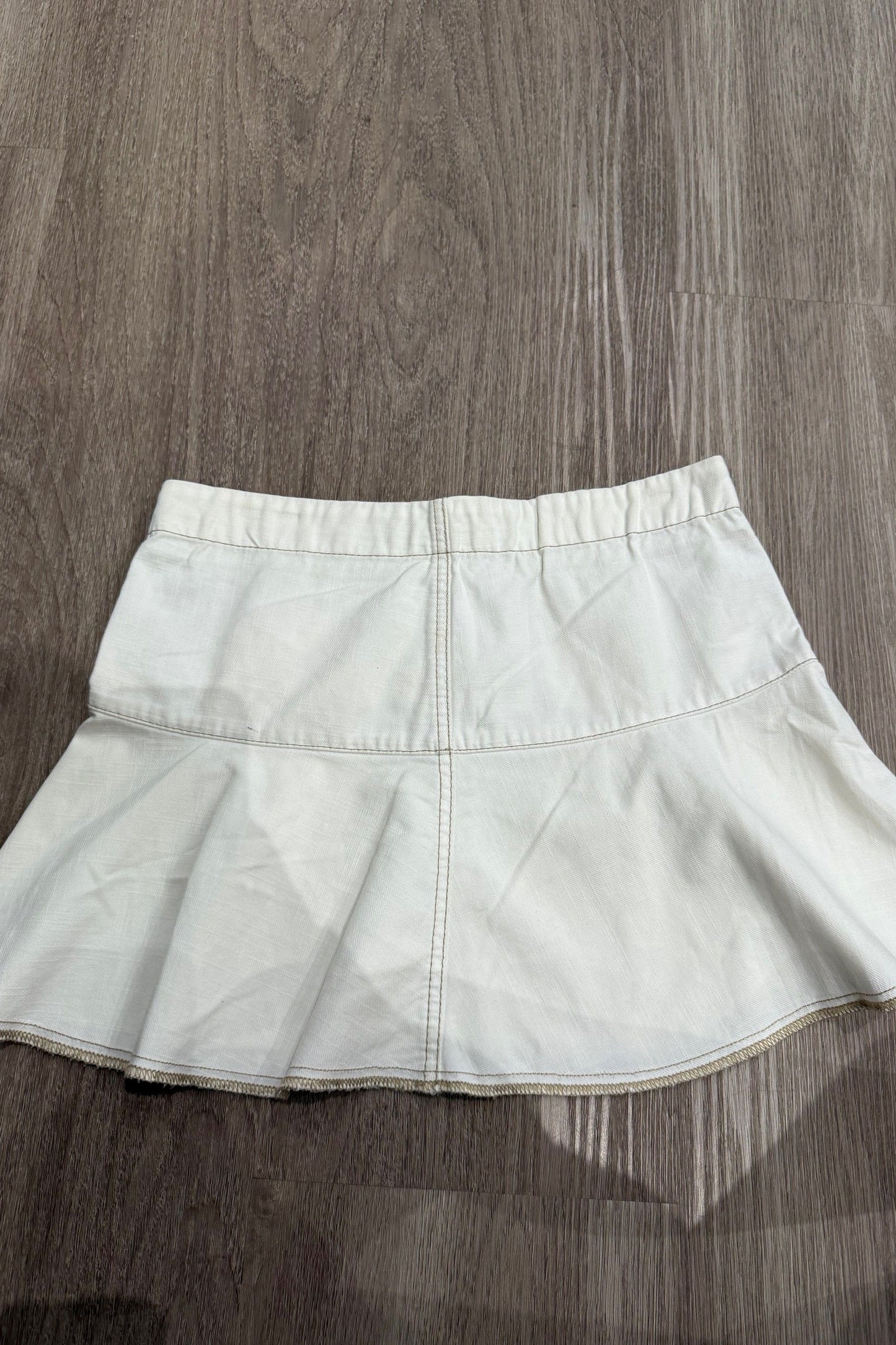 Vintage denim mini skirt white #6