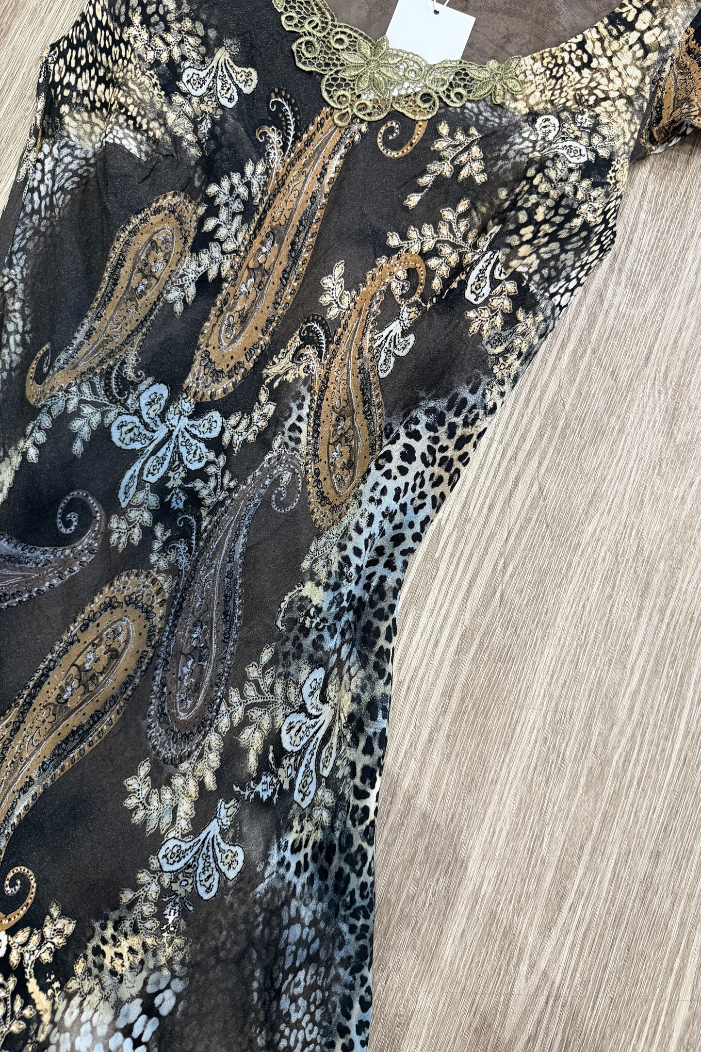 Vintage YORN Floral/Animal Print Midi Dress