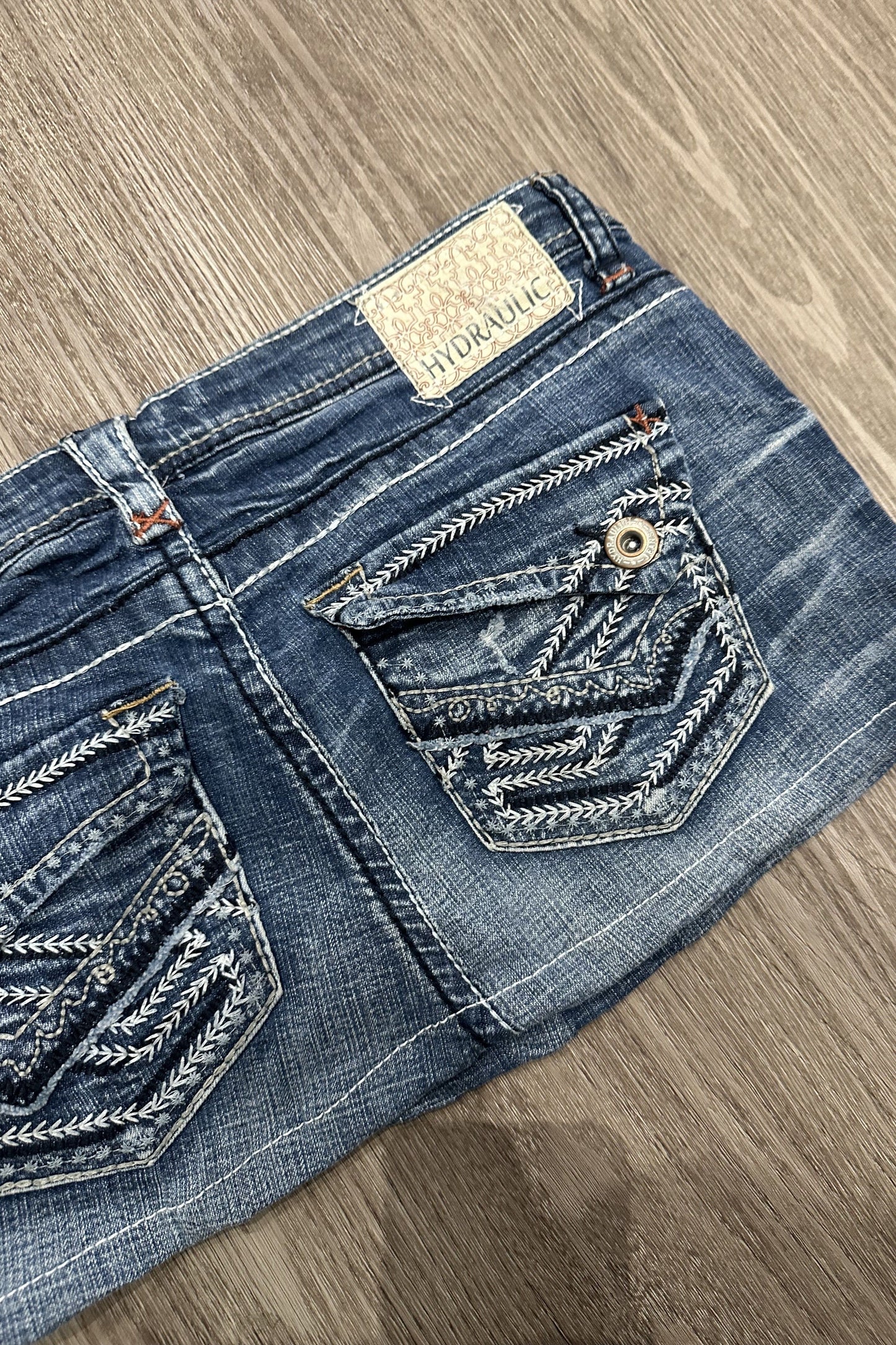 Vintage Hydraulic Embroidered Mini Skirt