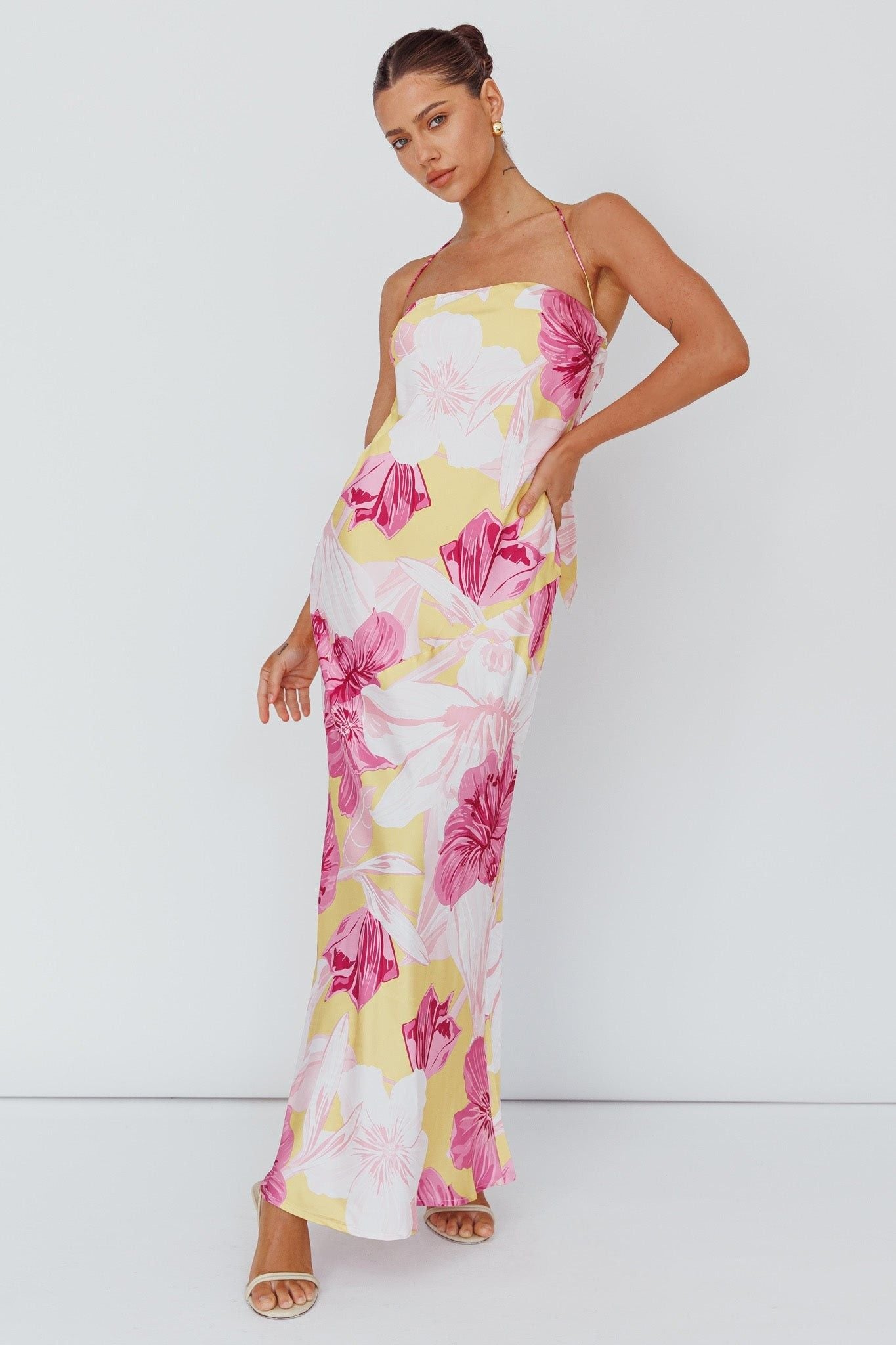 Zoe Strapless Maxi Dress Floral