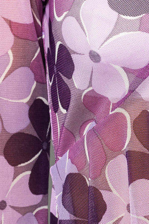 Mesh Floral Purple Patten